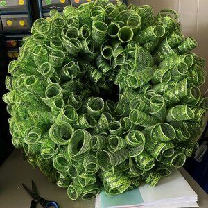 Green Deco Mesh Wreath Base-Decorate Yourself